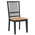 thumbnail image 5 of Steve Silver Magnolia Wood Two-Tone Natural and Black Set of 2 Dining Side Chair, 5 of 11