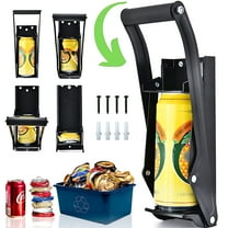 16oz Metal Can Crusher,Plastic bottle crusher,Heavy-Duty Wall-Mounted Smasher for Soda, Aluminum Can Beer Cans & Bottles for Recycling,Friendly Recycling Tool, Black