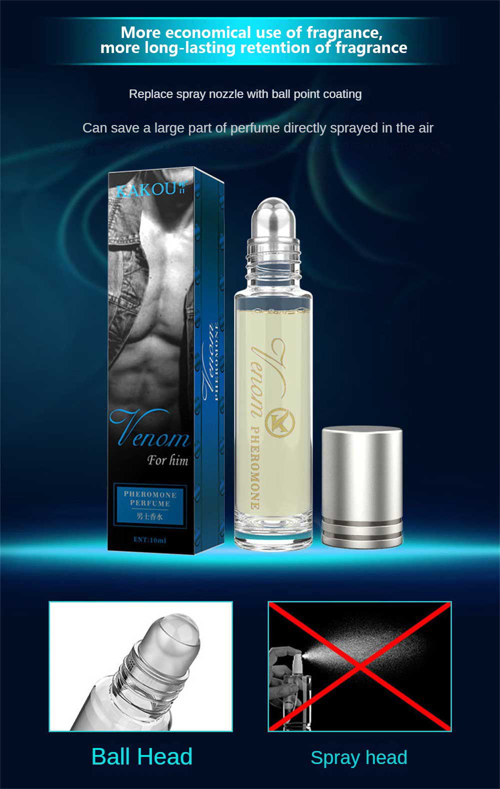 Perfume Cologne, Roll-On Pheromone Infused Essential Oil, The Original  Pheromone Infused Essential Oil Perfume Cologne For Women&Man, 10ml(2PCS)