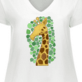thumbnail image 4 of Inktastic Giraffe silhouette Women's Plus Size V-Neck T-Shirt, 4 of 5