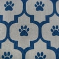 thumbnail image 2 of Design Imports DII Navy Lattice Paw Pet Mat, 2 of 2
