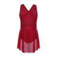 thumbnail image 2 of Yeahdor Kids Girls Sleeveless Rhinestones Ballet Leotard Contemporary Modern Lyrical Dance Dress Burgundy 14, 2 of 7
