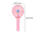 thumbnail image 3 of Ventilador de mano plegable Ventilador de refrigeración de verano con carga USB para acampar Senderismo (Rosa), 3 of 5