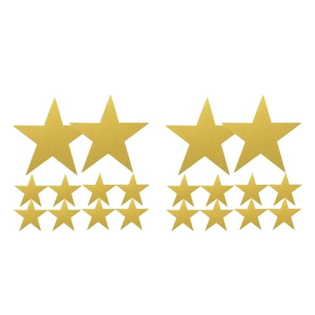 FRCOLOR 48 pcs Glitter Gold Star Cutouts Large Paper Star Cutouts Double Sided Gold Star Decorations for Bulletin Board Classroom Wall Party Decoration