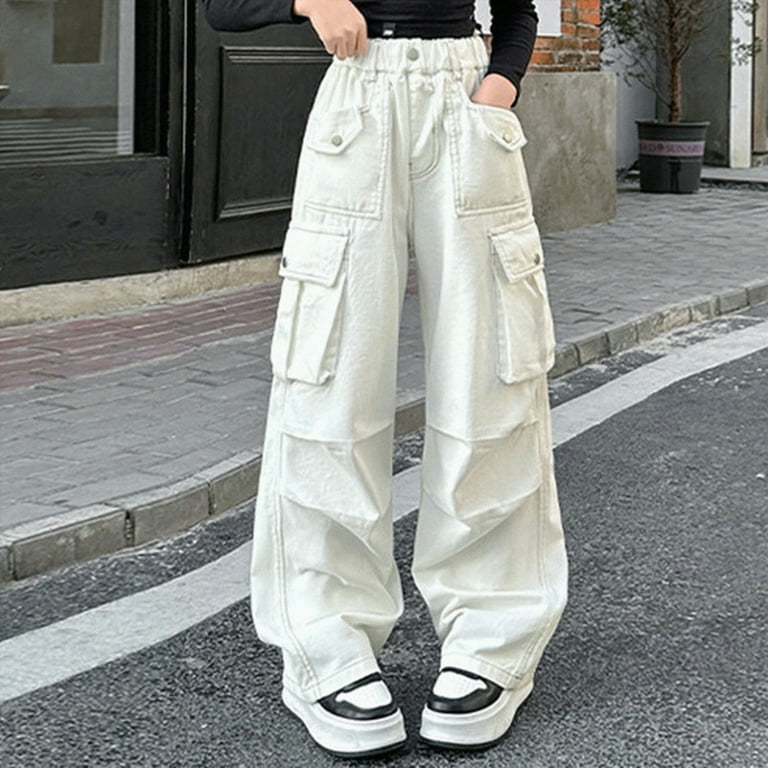 Hessimy Flare Jeans For Girls Size 14-16 Active Basic Cargo