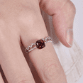thumbnail image 2 of HeartsAndYou 1.5ct Natural Garnet & Diamond Engagement Ring Bridal Set 14k SOLID White Gold, 2 of 9