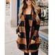 thumbnail image 3 of Camisa informal a cuadros con solapa para mujer, abrigo a cuadros para otoño e invierno, chaqueta a cuadros para mujer, respuesta rápida, 3 of 6