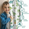 thumbnail image 3 of Blackout Kids Curtains,White Dinosaurs Palms Pineapples Pattern Childrens Insulated Curtains Set Of 2,Bedroom Essentials,Toddler Room Decor 52"x84", 3 of 5