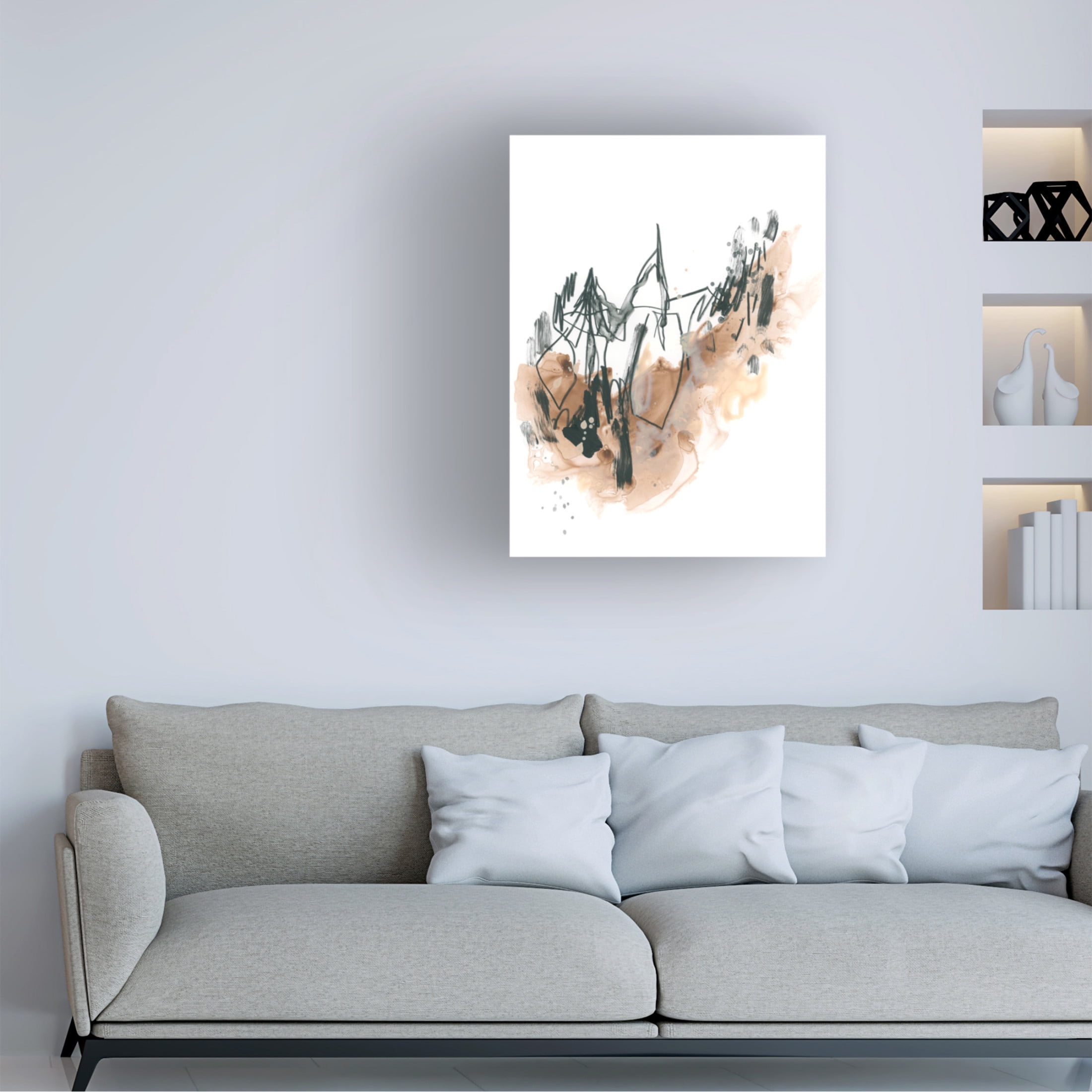 Trademark Fine Art June Erica Vess  Landslide Trees II Canvas Wall Art