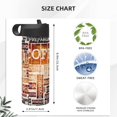 thumbnail image 4 of Pofeuu Hand Drawn Vintage Coffee Print 18oz Sports Insulated Kettle, Sports Bottle Water Bottles For Men Women For Gym Hiking Camping Running Mountain Bike Outdoor Sports, 4 of 8