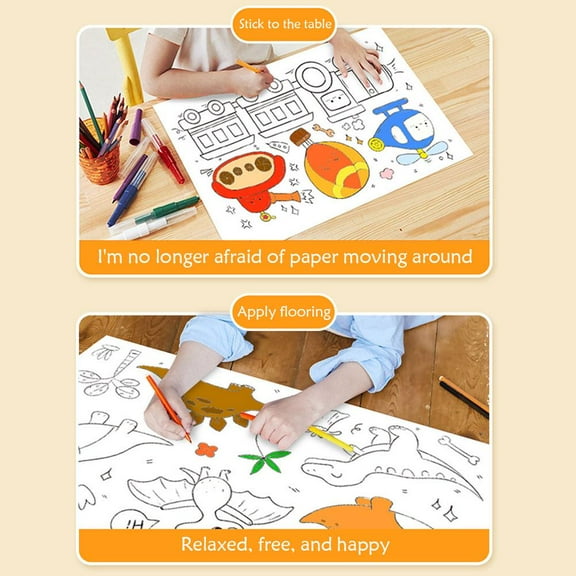 Misterolina DIY Childrens Drawing Coloring Paper Roll Painting Paper for Kids Painting Toy