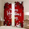 thumbnail image 2 of Homewish Boys Girls Romantic Floral Rose Black Out Curtains,Happy Valentine'S Day Curtains Pack of 2 (42x63 Each),Chic Flowers Blossoms Bedroom Curtains,Ultra Soft Home Decor, 2 of 6