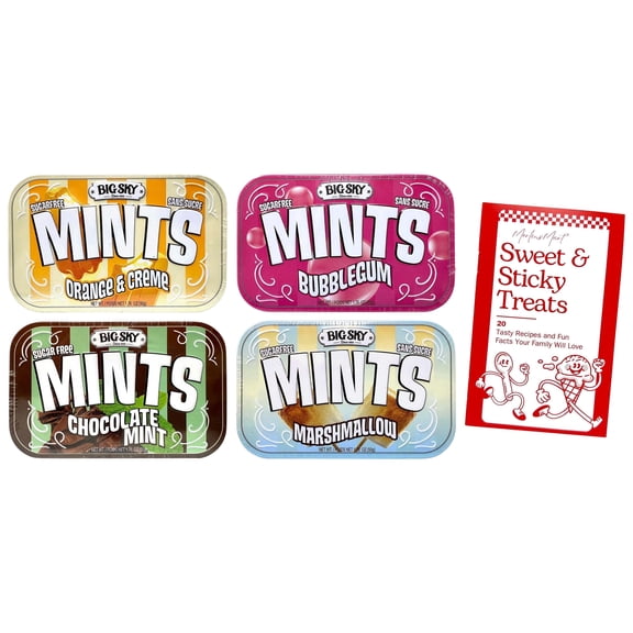 Sugar-Free Mints - 4 Flavors (1) Each: Chocolate Mint, Bubblegum, Orange & Creme, Marshmallow (1.76 oz) MerlinsMart Zine | Big Sky