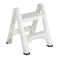 thumbnail image 2 of Rubbermaid EZ Two Step Durable Folding Plastic Ladder Step Stool, White (2 Pack), 2 of 5