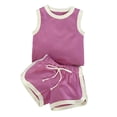 thumbnail image 5 of Jamsmile Toddler Girls Sets Summer Sportswear Outfits Sleeveless Vests And Shorts 2 Piece Playwear Athletic Kids Girls Suits, 5 of 5