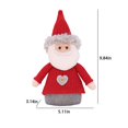 thumbnail image 3 of LSLJS Christmas Knitted Santa Plush Doll, Christmas Decorations 9.8" Cute Santa Claus Stuffed Toys with Knitted Cloth & Hat Soft Xmas Holiday Ornaments for Desk Couch Sofa Party, 3 of 6