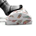 thumbnail image 5 of Indie Foot Rest, Feathers Colorful Style Ornaments Bohemian Print, Non-Slip Backing Adjustable Ergonomic Memory Foam Leg Support for Office, Turquoise Pale Pink, by Ambesonne, 5 of 5