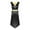Black, variant on Doomiva Women Loose Fit Praise Dance Tunic Metallic Patchwork Liturgical Worship Overlay Dress Burgundy L