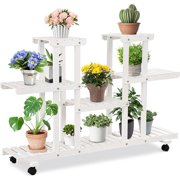 Replacement for Costway 4-Tier Rolling Flower Rack Wood Plant Stand Casters 12-Pot Display Shelf