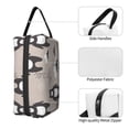 thumbnail image 3 of Goofa Cartoon Bear Brown Printed Toiletry Bag with Handle,Large Capacity Travel Makeup Cosmetic Bag for Women, Carry on Airport Airline Compliant Bag, 3 of 9