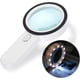 thumbnail image 1 of Lupa con luz, lupa de alta potencia para degeneración macular, diseñada ergonómicamente para personas mayores, aumento de 30X, 12 luces LED brillantes, portátil y duradera (regalo para monedas,, 1 of 8