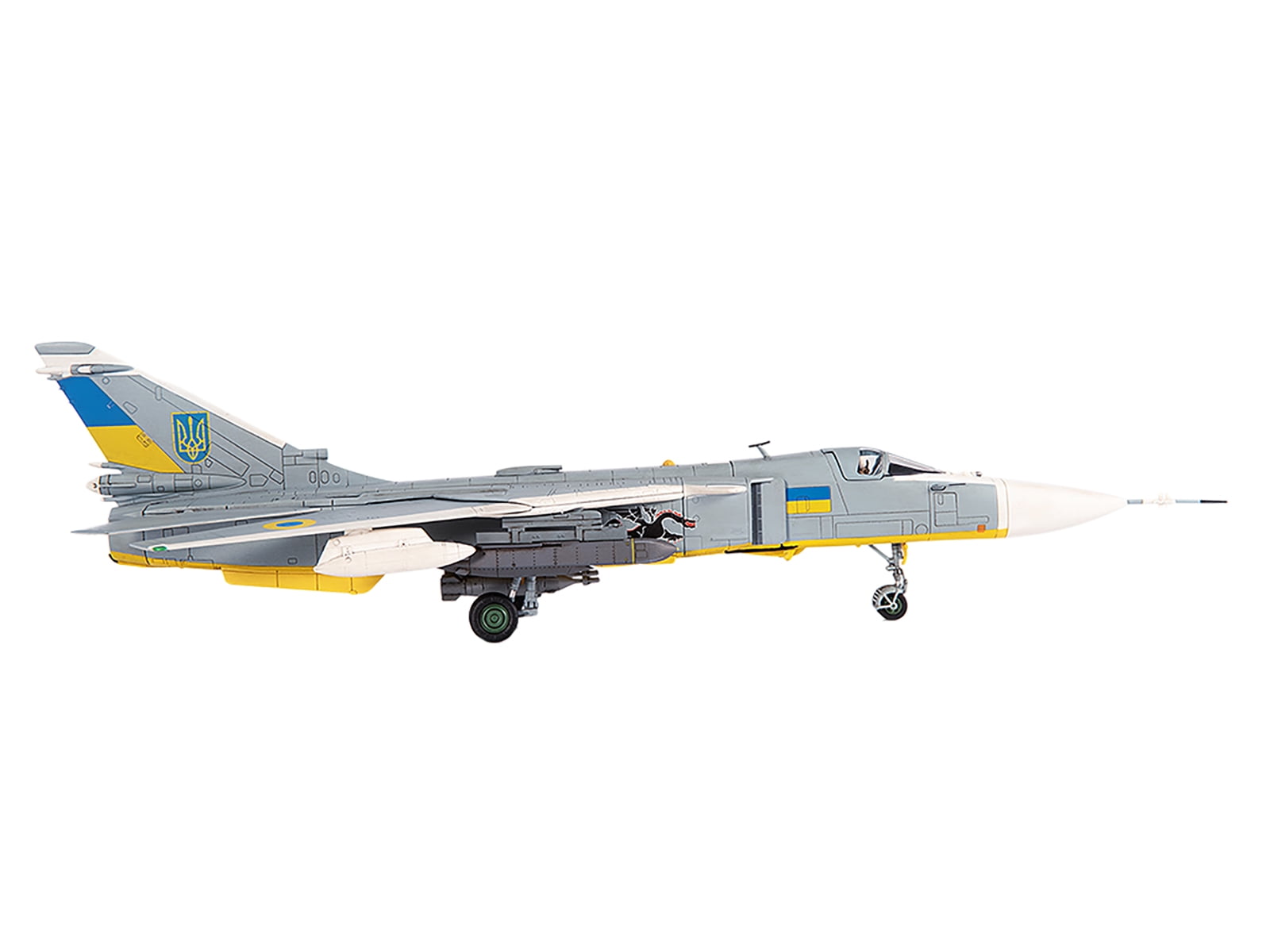 Sukhoi Su-24M Fencer-D Bomber Aircraft "Ukraine War" (2023) Ukrainian Air Force 1/72 Die Cast Model by JC Wings
