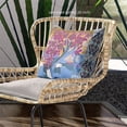 thumbnail image 2 of Tree Oil Duo Indoor/Outdoor Pillow in Sky Blue Pink 28x28, 2 of 5