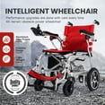 thumbnail image 3 of Alton Electric Wheelchair, 500W—12mi Electric Wheelchairs for Adults, Electric Wheelchair Lightweight Foldable, Red, 3 of 8