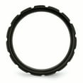 thumbnail image 2 of Titanium Notched Black IP-plated 8mm Brushed and Polished Band, 2 of 10