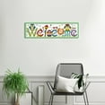 thumbnail image 2 of Decdeal 22.8 * 6.7 inches The Owl Welcome Card Pattern Cross Stitch Kit with Pre-printed 14CT Canvas Cloth & Cotton Thread Embroidery Cross-Stitching Needlework Home Wall Decor, 2 of 9