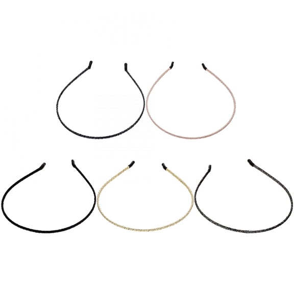 TUWAFE 5pcs Thin Cloth Covered Headbands Simple Headbands for Women Girls Lady