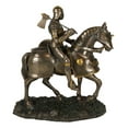 thumbnail image 4 of Medieval Suit Of Armor Knight With Large Shield And Axe On Horse Figurine, 4 of 8