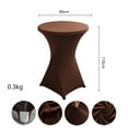 thumbnail image 2 of 2Pcs Cocktail Table Covers Stretch Spandex Cocktail Table Cover Cloth for Wedding, Banquet and Party, 80*110cm/0.3kg - Coffee color, 2 of 6