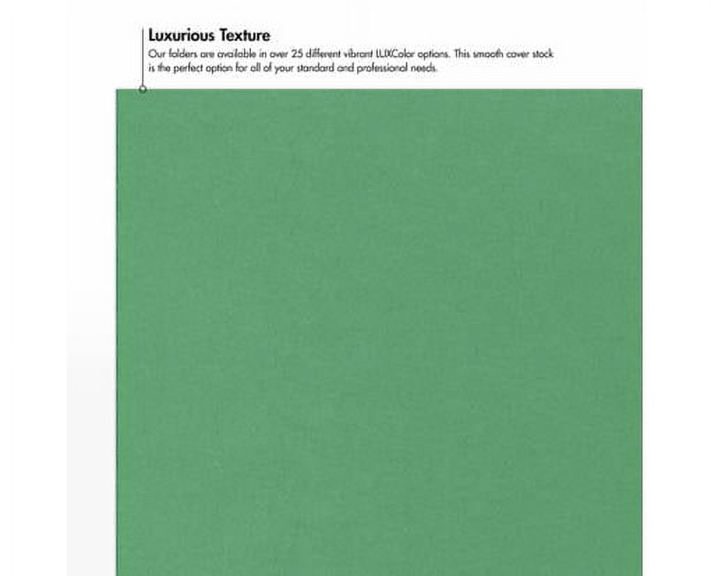 LUXPaper 9 x 12 Presentation Folder, Holiday Green, 100/Pack