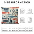 thumbnail image 5 of MLJA Fish Throw Pillow Cover Sea Red Blue Fish in Wave Stripes Rectangle Pillow Cases Home Decorative Cushion Cover for Bed Sofa, 5 of 5