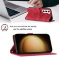thumbnail image 7 of Tarise Phone Case for Samsung Galaxy S23 5G Case, Premium PU Leather Card Holder Wrist Strap Magnetic Closure Flip Stand Function TPU Interior Book Cover for Samsung S23 5G Wallet Case, Red, 7 of 7