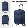 thumbnail image 2 of 20 inch Softside Carry On Suitcase Travel Luggage Bag with Spinner Wheels Lock , Blue, 2 of 5