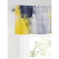 thumbnail image 6 of Valances for Windows Yellow Gray Abstract Rod Pocket Cafe Window Treatments Valance Curtains for Kitchen Bathroom Laundry Basement Windows 42"x18", 6 of 9