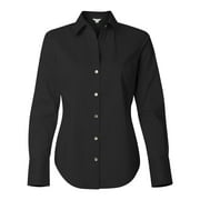 Calvin Klein 13CK018 Women's Cotton Stretch Shirt - Black - Small