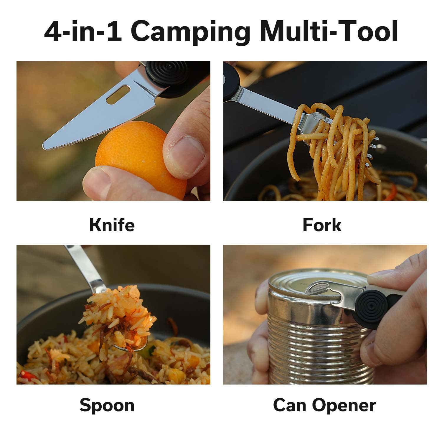 CIVIVI Knives Partake Multi-tool 4-in-1 Black Aluminum & Stainless Steel Camp Knife C24032C-1