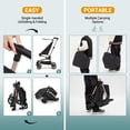 thumbnail image 4 of Lightweight Baby Stroller, Compact Travel Stroller for Airplane, One-Click Fold, Infant Toddler Stroller w/Adjustable Canopy, Storage Basket for Kids, 4 of 8