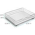 thumbnail image 3 of HOLDN’ STORAGE Pull-Out Cabinet Spice Rack Organizer, Heavy-Duty Chrome Metal, 12 ⅜ W x 10 ½ D x 2 ¾ H Inch, 3 of 5