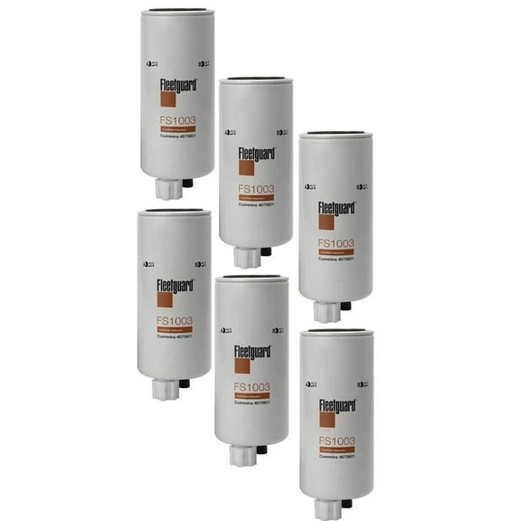 FS1003 Fleetguard Fuel/Water Sep Spin-On Pack of 6
