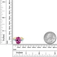 thumbnail image 6 of Gem Stone King 7.00 Cttw Pink Created Sapphire and Sky Blue Topaz 18K Yellow Gold Plated Silver 3-Stone Engagement Ring for Women | Oval 14X10MM and Pear Shape 6X4MM | Available in Size 5-9, 6 of 6