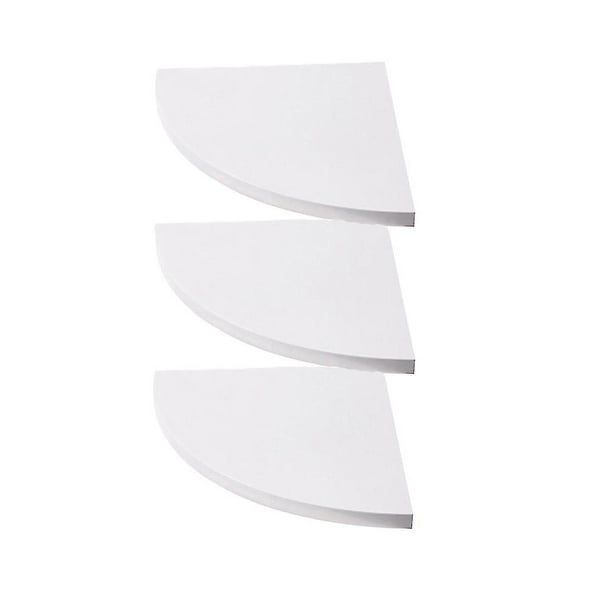 3pcs Wall Corner Shelves Triangle Fan Shape Storage Racks Wallmounted