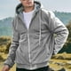 thumbnail image 1 of Ceisia Men's Color-Block Fleece-Lined Zip-Up Hooded Jacket for Casual & Winter Wear Gray XL Gifts, 1 of 7