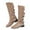 Beige, variant on asdoklhq Womens Waterproof Work Boots, Large Size Boots Women Autumn Long Tube Lace Up Thick Heel Shoes Boots