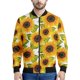 thumbnail image 3 of Chaqueta con cremallera y estampado de girasoles a la moda para hombre, sudaderas con estampado de plantas en 3D, chaquetas de calle de manga larga de gran tamaño, abrigos, 3 of 5