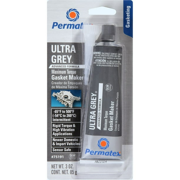 Permatex Ultra Grey Rigid HighTorque RTV Silicone Gasket Maker 3oz