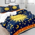 thumbnail image 3 of 3PCS Yellow Star Sun and Moon Duvet Cover King Bedding Set, Navy Blue Bedding, Galaxy Celestial Astrology Zodiac Tarot Witchy Indie Boho Aesthetic Bohemian Comforter Cover, 2 Pillow Cases, 3 of 7